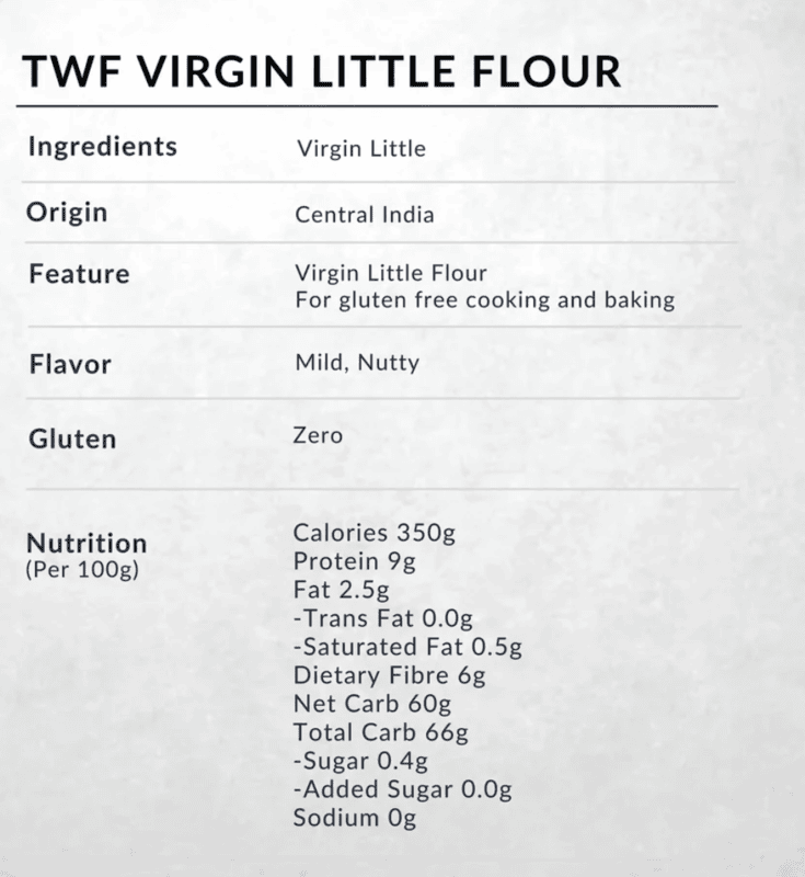 Little Millet Flour (Gluten Free) 1 Kg - TWF