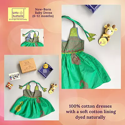 Newborn Baby Girl Cotton Dress (6-12 months) 6141