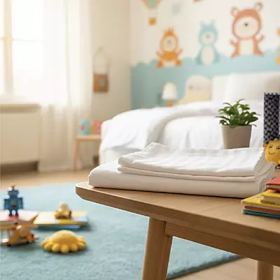 Striped Satin Kids Bed Sheet Set