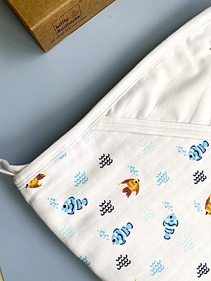 Muslin Cotton Hooded Baby Bath Towel