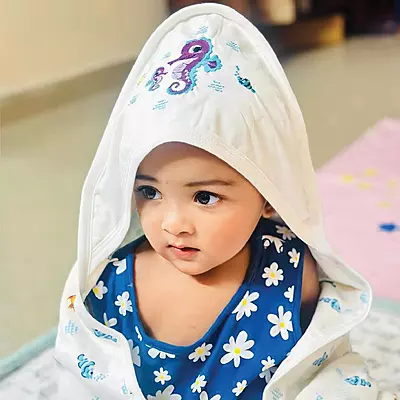 Muslin Cotton Hooded Baby Bath Towel