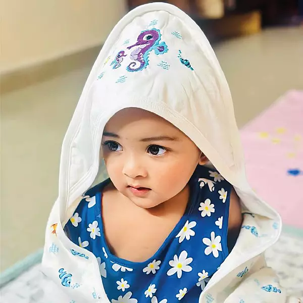 Muslin Cotton Hooded Baby Bath Towel
