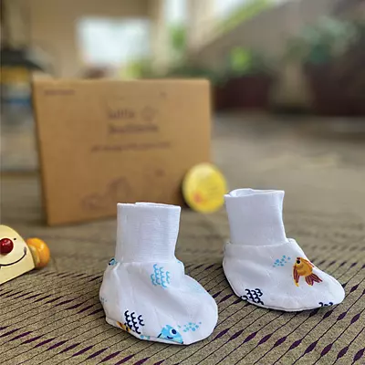 Muslin Cotton Newborn Baby Cap Set