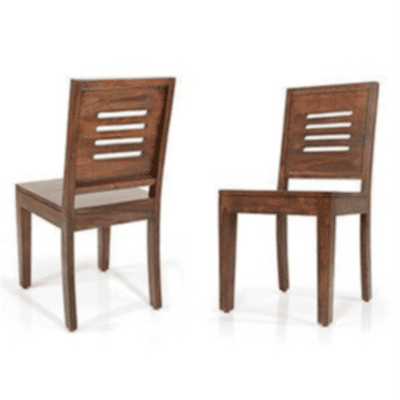 Woodenlia Dining Chairs - Set of Two (Finish : Teak) Woodenlia Dining Chairs - Set of Two (Finish : Teak)