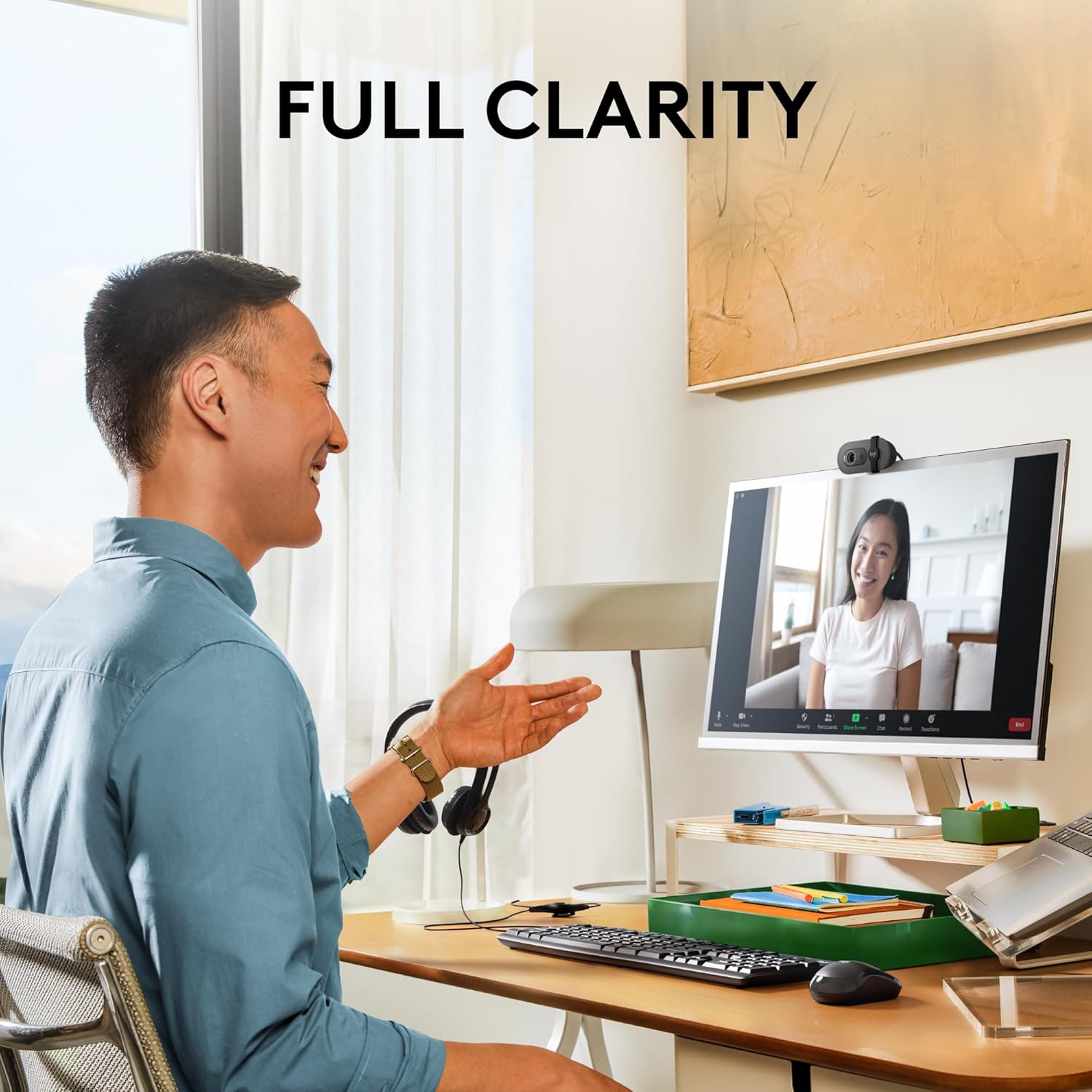 Logitech Brio 100 Full HD Webcam for Meetings and Streaming, Auto-Light Balance, Built-in Mic, Privacy Shutter, USB-A, for Microsoft Teams, Google Meet, Zoom and More- Graphite Logitech Brio 100 Full HD Webcam for Meetings and Streaming, Auto-Light Balance, Built-in Mic, Privacy Shutter, USB-A, for Microsoft Teams, Google Meet, Zoom and More- Graphite