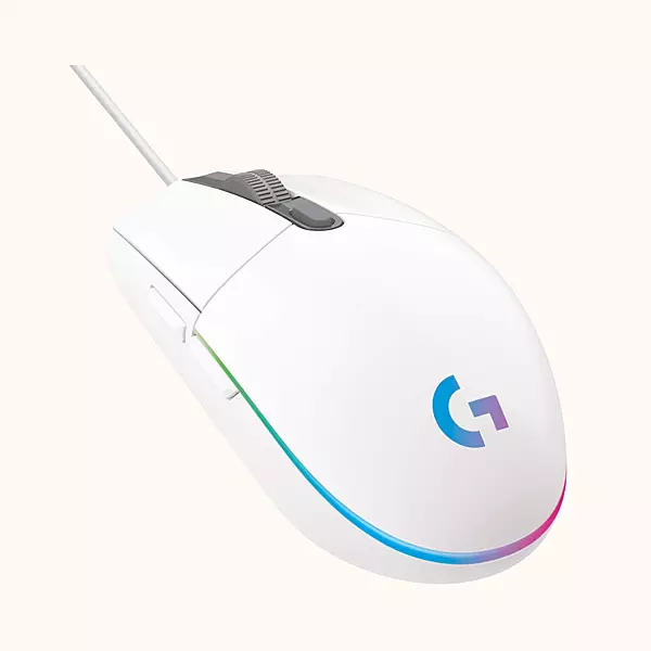 Logitech Light Sync Wired Gaming Mouse, G203, White