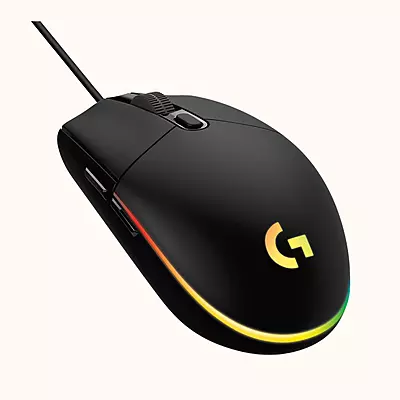 Logitech USB Wired Gaming Mouse with 8K DPI Tracking and Customizable RGB Lighting, G102, Black
