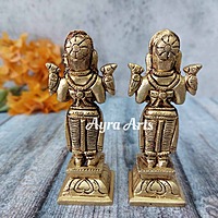 Brass Small Deep Lady - Pair - 4.3 inch Height | Graceful Illumination