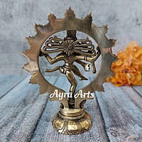 Brass Nataraja - 6.5 inch Height | Divine Cosmic Dance
