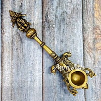 Brass Garuda Aarti Spoon - 10.6 inch Height | Symbol of Strength