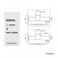 Ludo Long Body Bib Cock With Flange