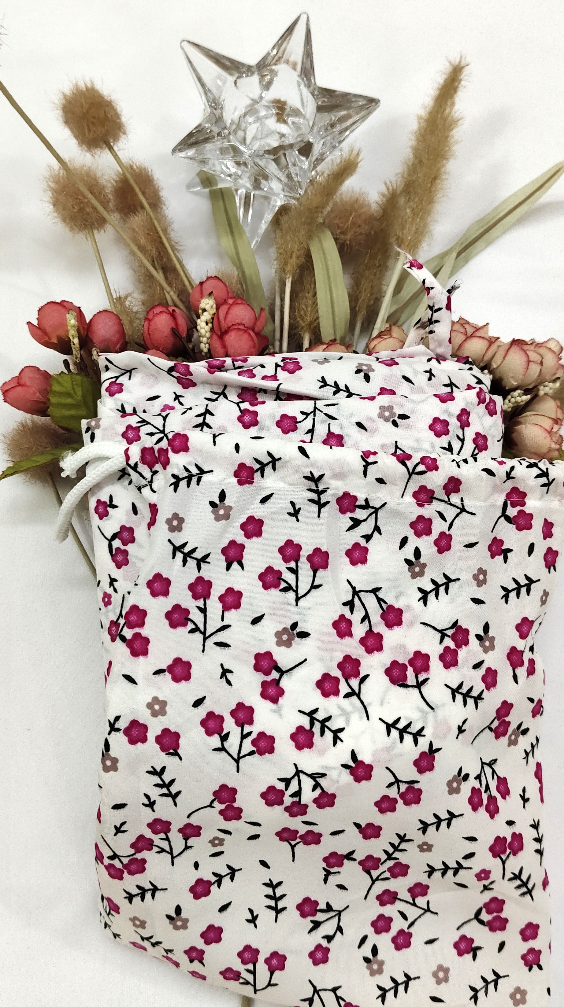 Soft Cotton Long Prayer Dress with Pouch