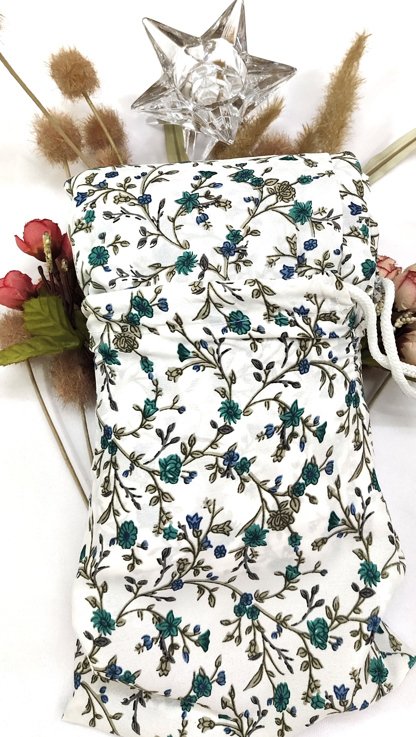 Soft Cotton Long Prayer Dress with Pouch