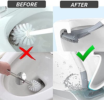 Golf Head Toilet Brush Cleaner Brush 360° Flexible Deep Cleaning Golf Head Toilet Brush Cleaner Brush 360° Flexible Deep Cleaning