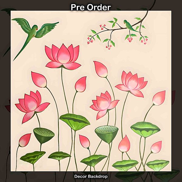 Lotus Parrot Pichwai - MD