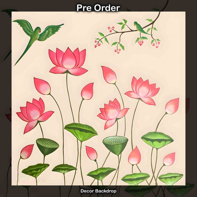 Lotus Parrot Pichwai - MD