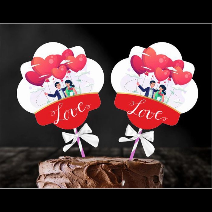 Love Couple Topper(Pack of 2)