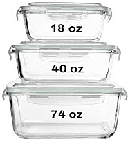 Low-Acid Food Storage Containers (Glass/Airtight)