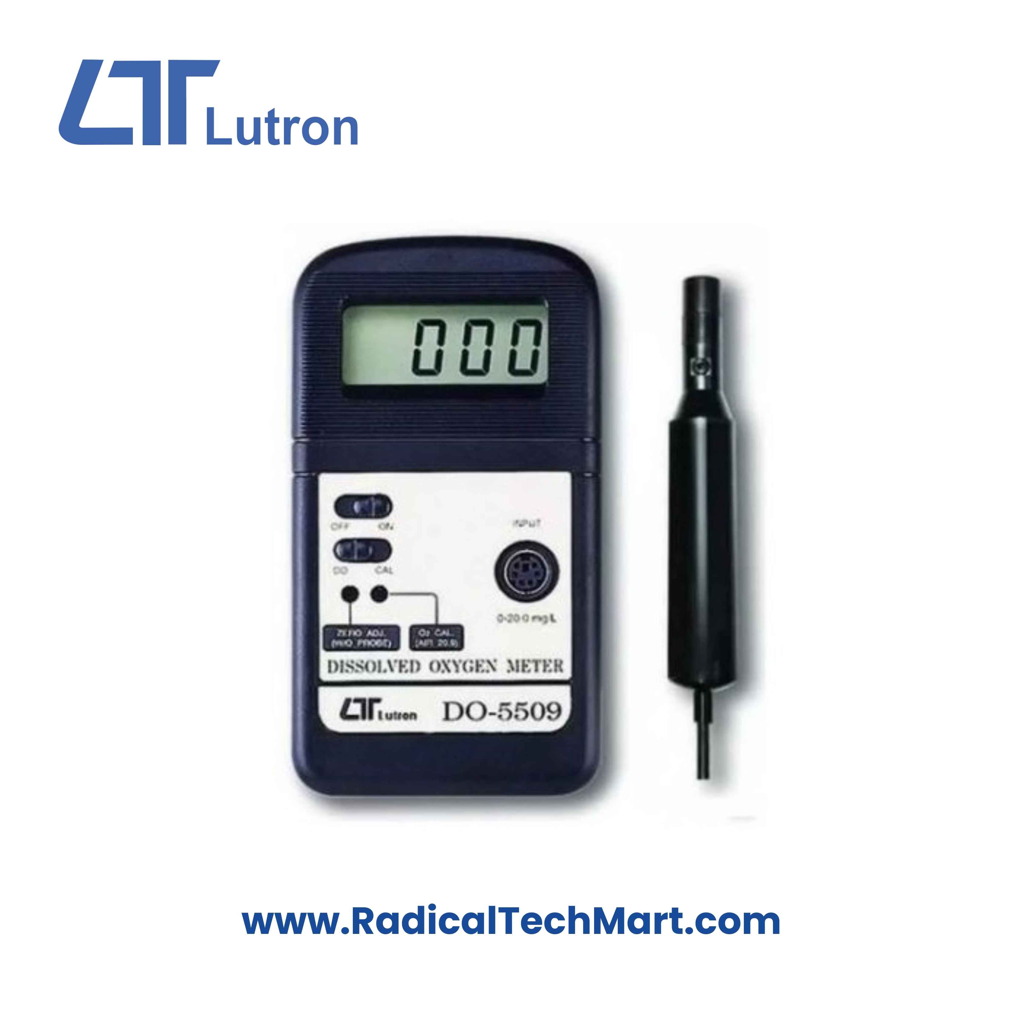 Lutron DO-5509 Digital Dissolved Oxygen Meter with Temperature Probe