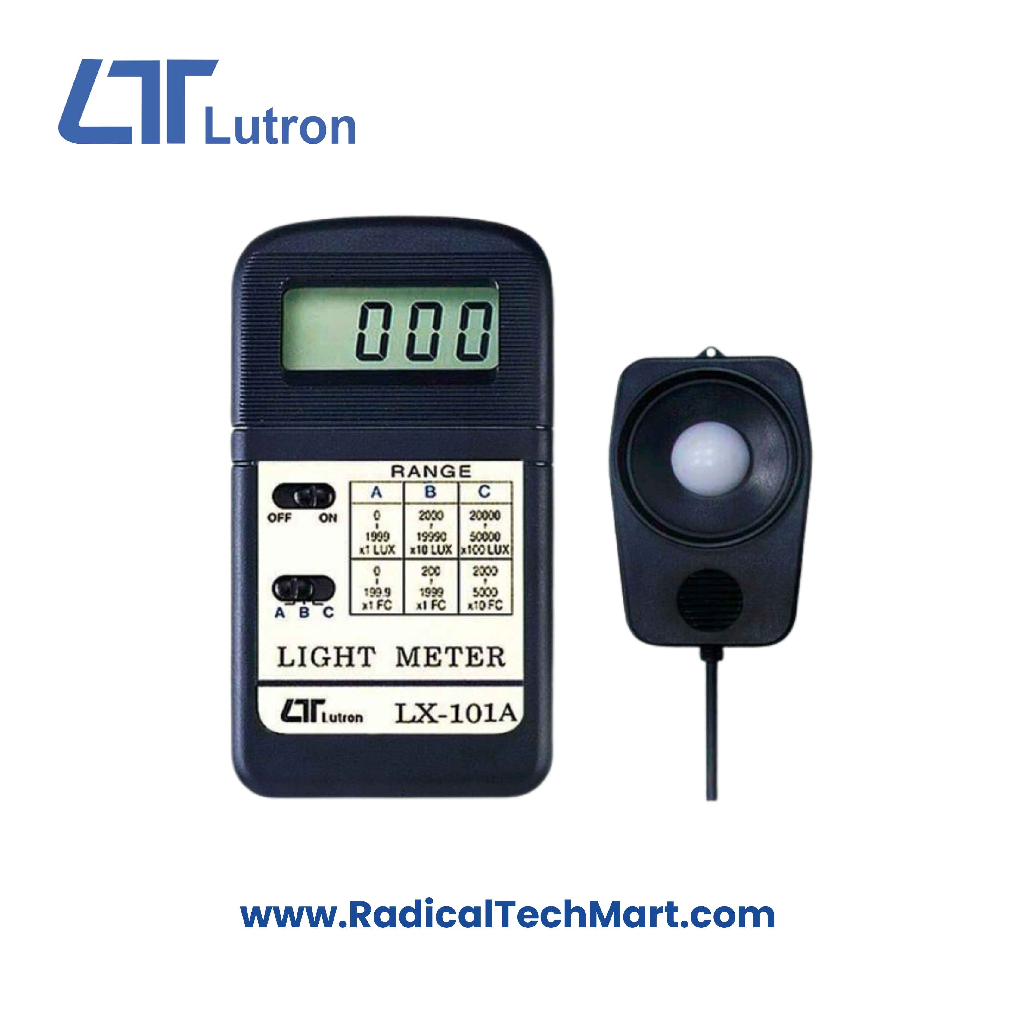 Lutron LX-101A Lux Meter – Accurate Digital Light Measurement Device