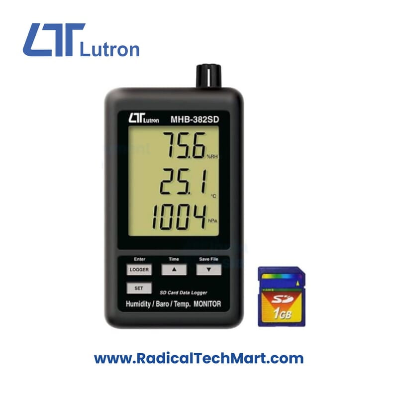 Lutron MHB-382SD 3-in-1 Electronic Humidity Barometer Temperature Monitor with SD Card Logging
