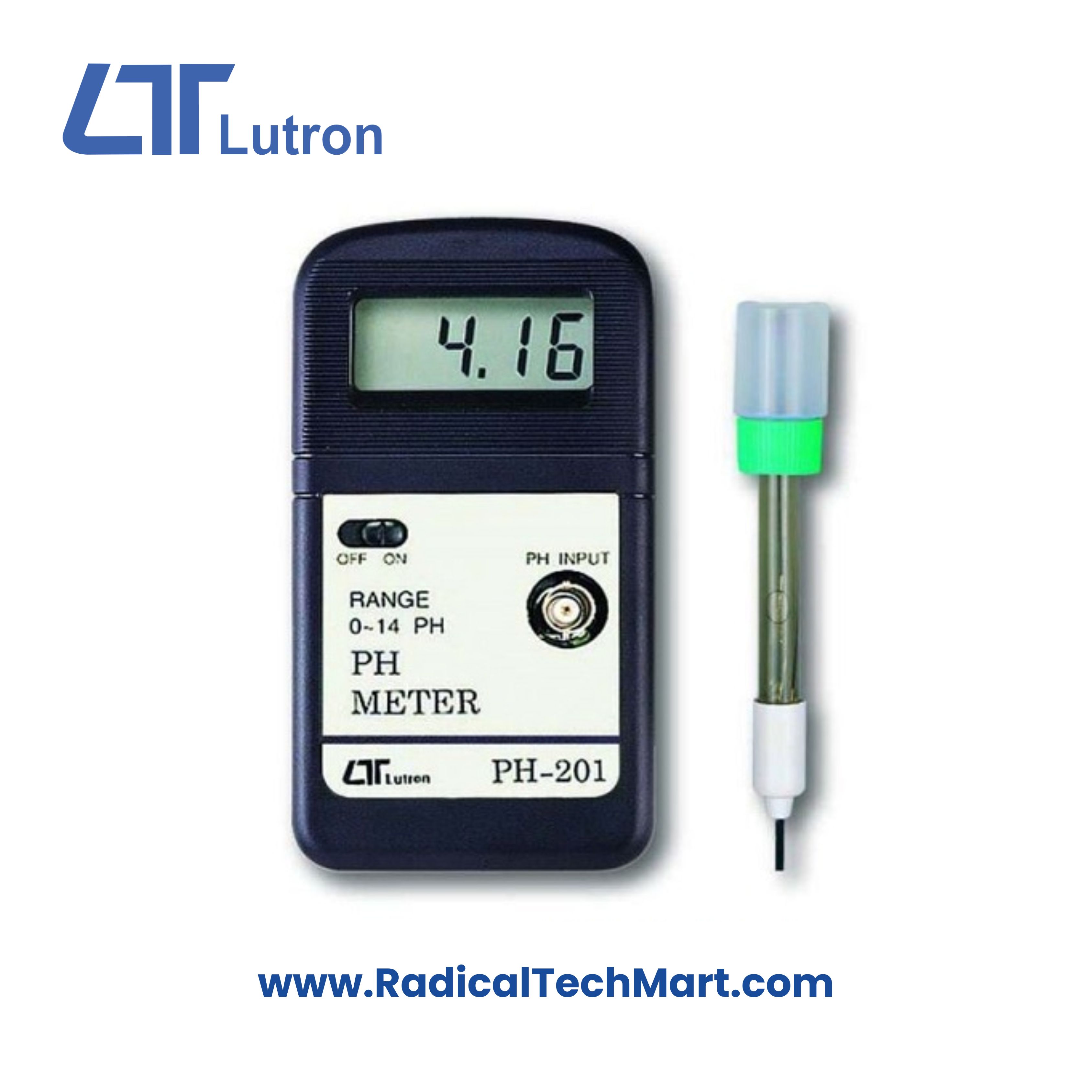 Lutron PH-201 Economical Digital PH Meter for Lab and Industrial Use