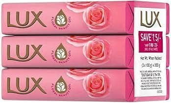 Lux Rose & Vitamin E soft Glowing SSB 100g (pack of 3)