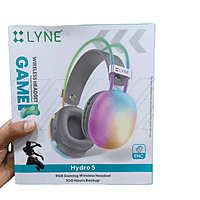 Lyne Hydro 5 RGB Gaming Wireless Headset – Immersive Sound | Comfortable Fit