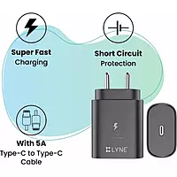 Lyne 45W PD USB-C Power Adapter – Fast Charging | Power Delivery | Laptop & Mobile Use