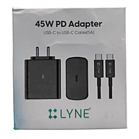 Lyne 45W PD USB-C Power Adapter – Fast Charging | Power Delivery | Laptop & Mobile Use