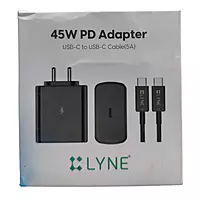 Lyne 45W PD USB-C Power Adapter – Fast Charging | Power Delivery | Laptop & Mobile Use