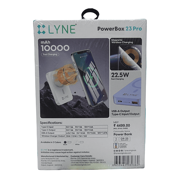 Lyne PowerBox 23 Pro Magnetic Wireless Power Bank – 30000mAh | Wireless