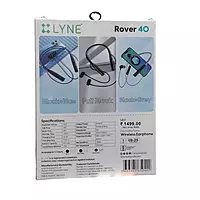 Lyne Rover 40 Wireless Bluetooth Neckband – Stereo Sound | Comfortable Fit | Music & Calls