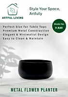Matte Black Curve Planter