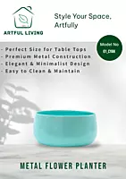 Cyan Glow Decorative Planter