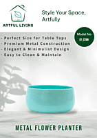 Cyan Glow Decorative Planter