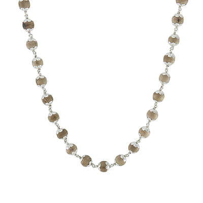 SRIMATHI JEWELLERS 925 Silver Caped  Chandan Mala (Sandalwood Rosary) for Jaap and for Men and Women