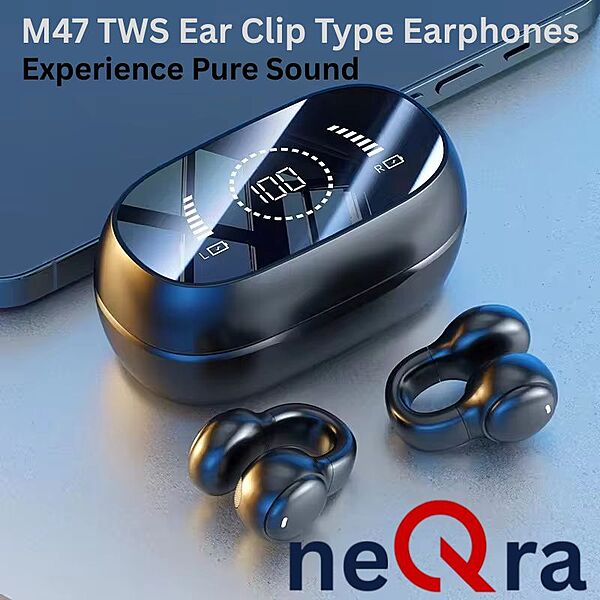 neQra M47 TWS Clip Type Wireless Earphones