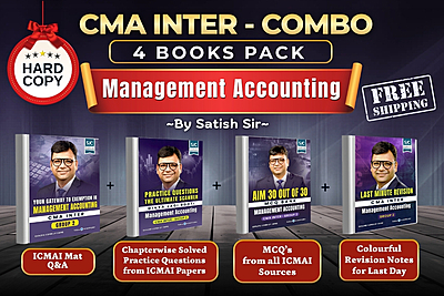 CMA Inter Management Accounting (MA) Combo Book Set (Question Bank, MCQ, DJB, Summary Notes) by CA Satish Jalan