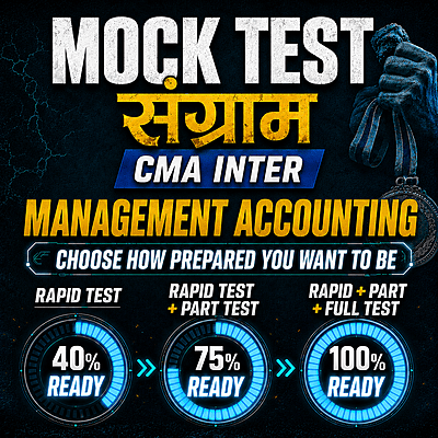 CMA Inter Management Accounting (Paper 12) - Mock Test