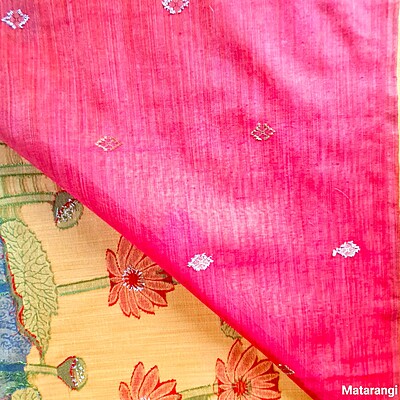 Mustard Premium Munga Cotton Saree