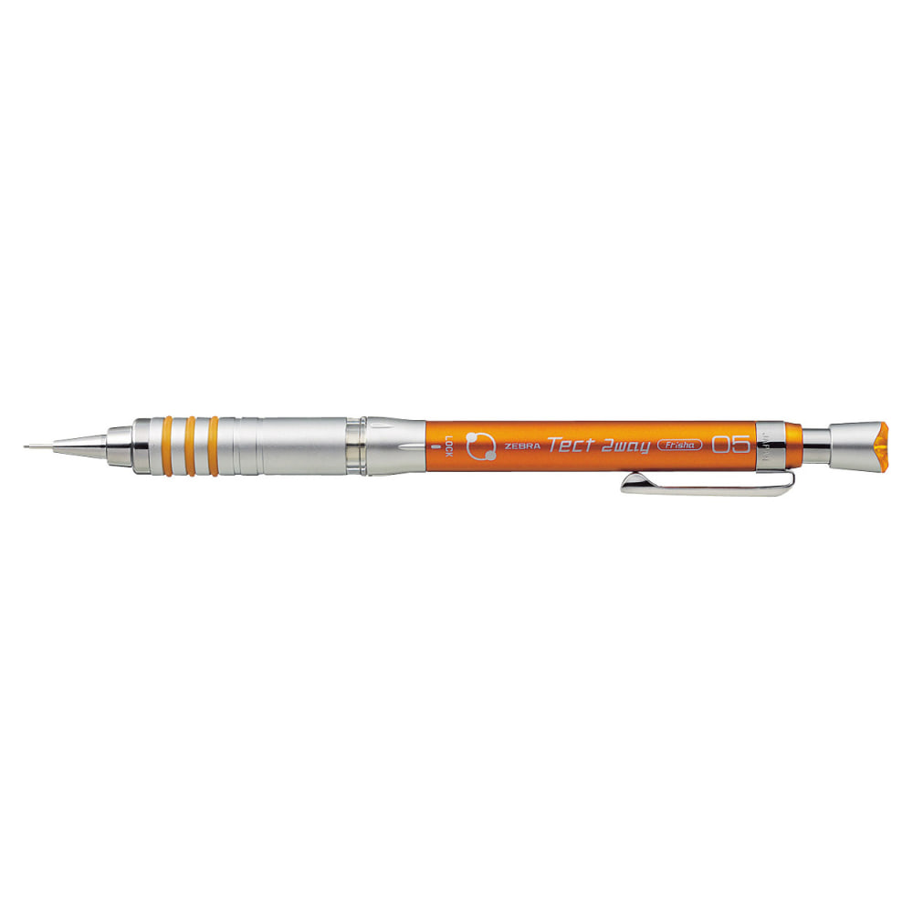 Zebra Tect 2 Way Mechanical Pencil Orange 0.5