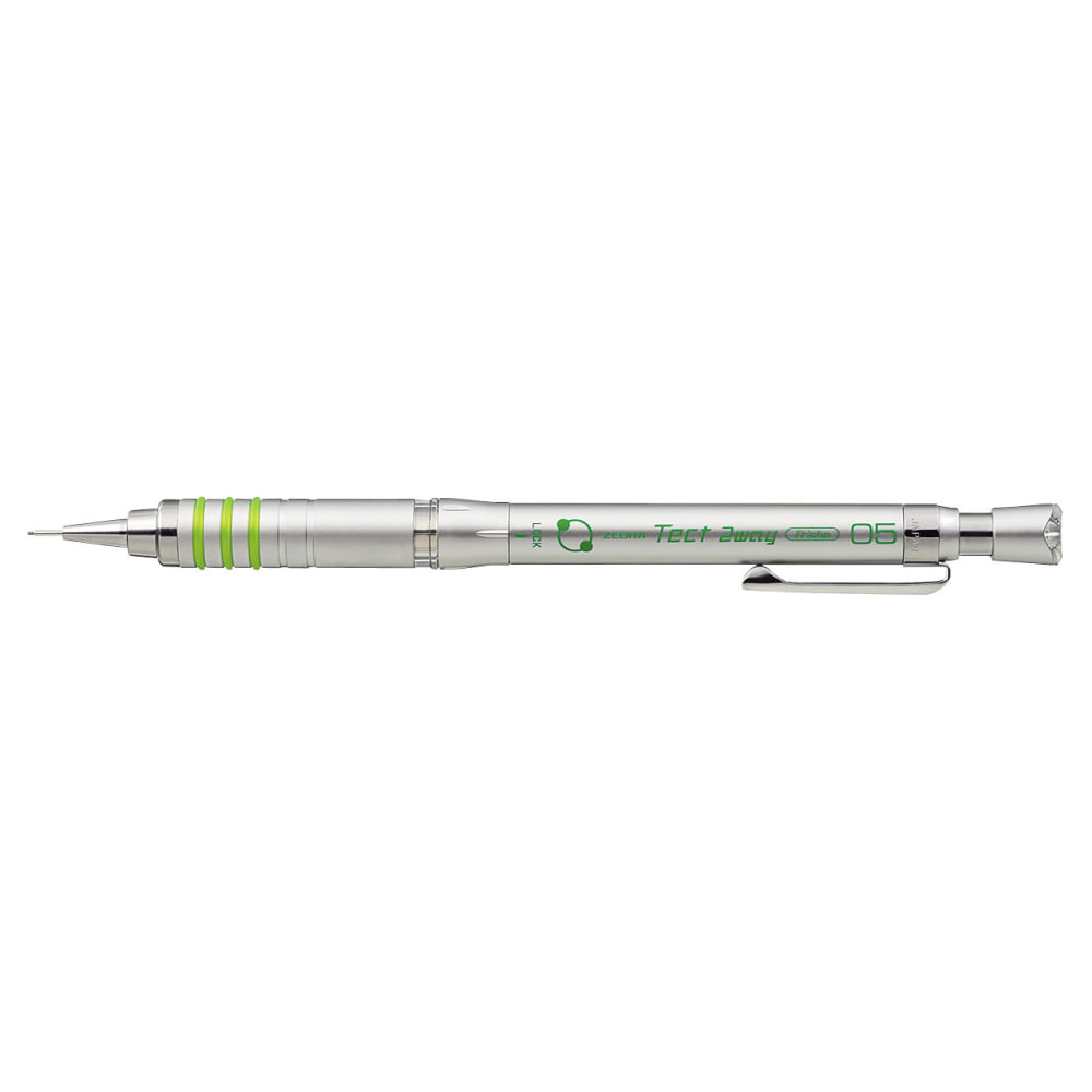 Zebra Tect 2 Way Mechanical Pencil Silver 0.5