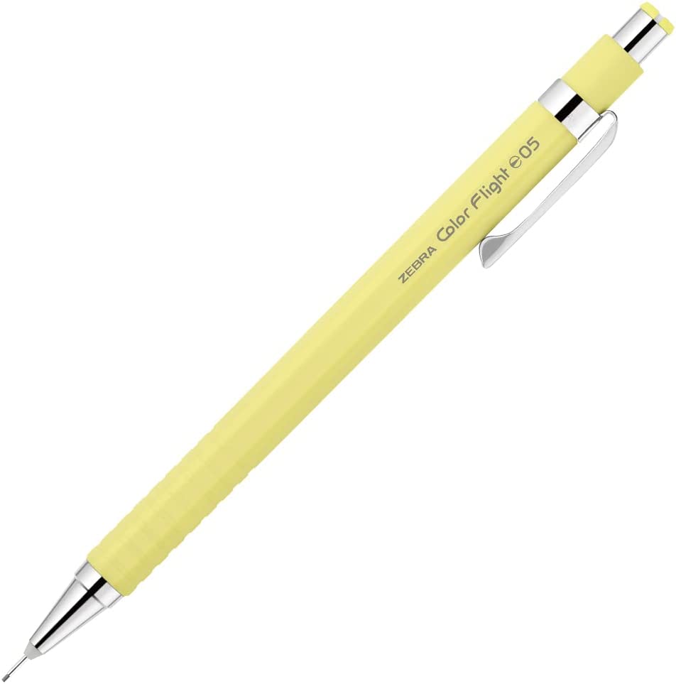Zebra Color Flight Mechanical Pencil Pastel Yellow 0.5