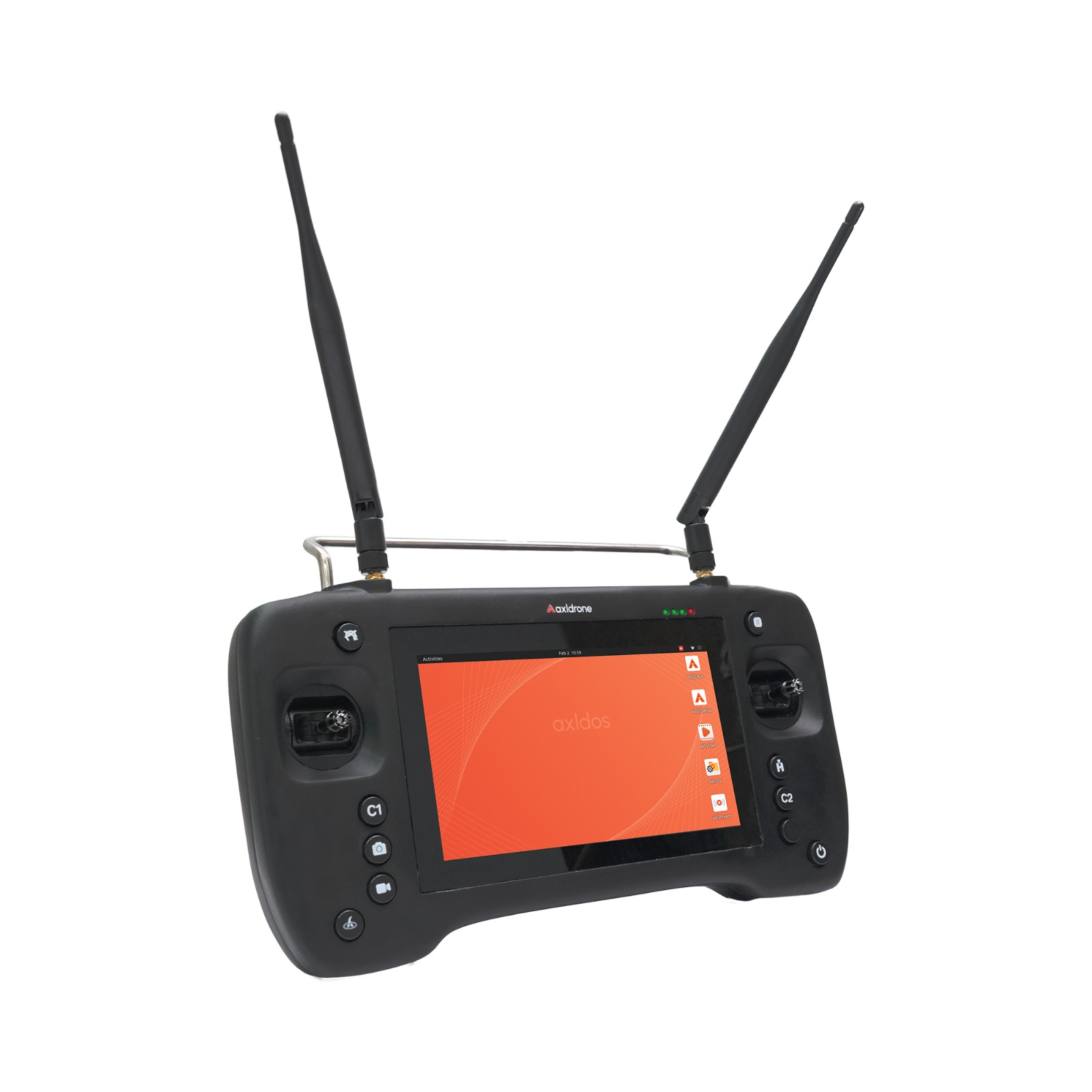 Axl OneView UAV control station screen showing flight telemetry