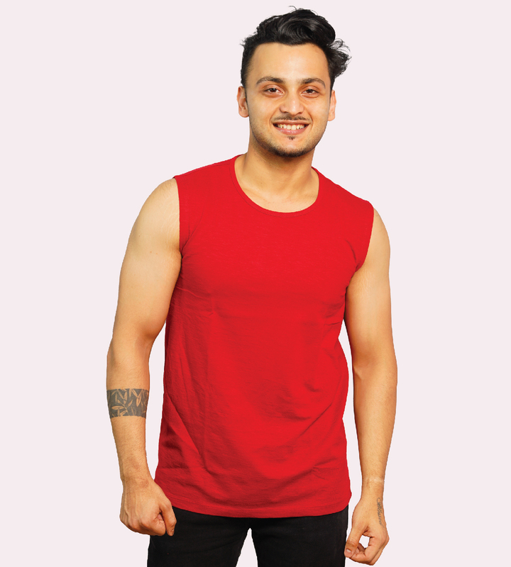 LOOSE VEST VINTAGE T-SHIRT RUBY PINK LOOSE VEST VINTAGE T-SHIRT RUBY PINK