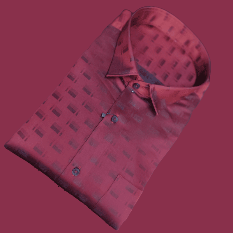 MAROON PRINTED SHIRT