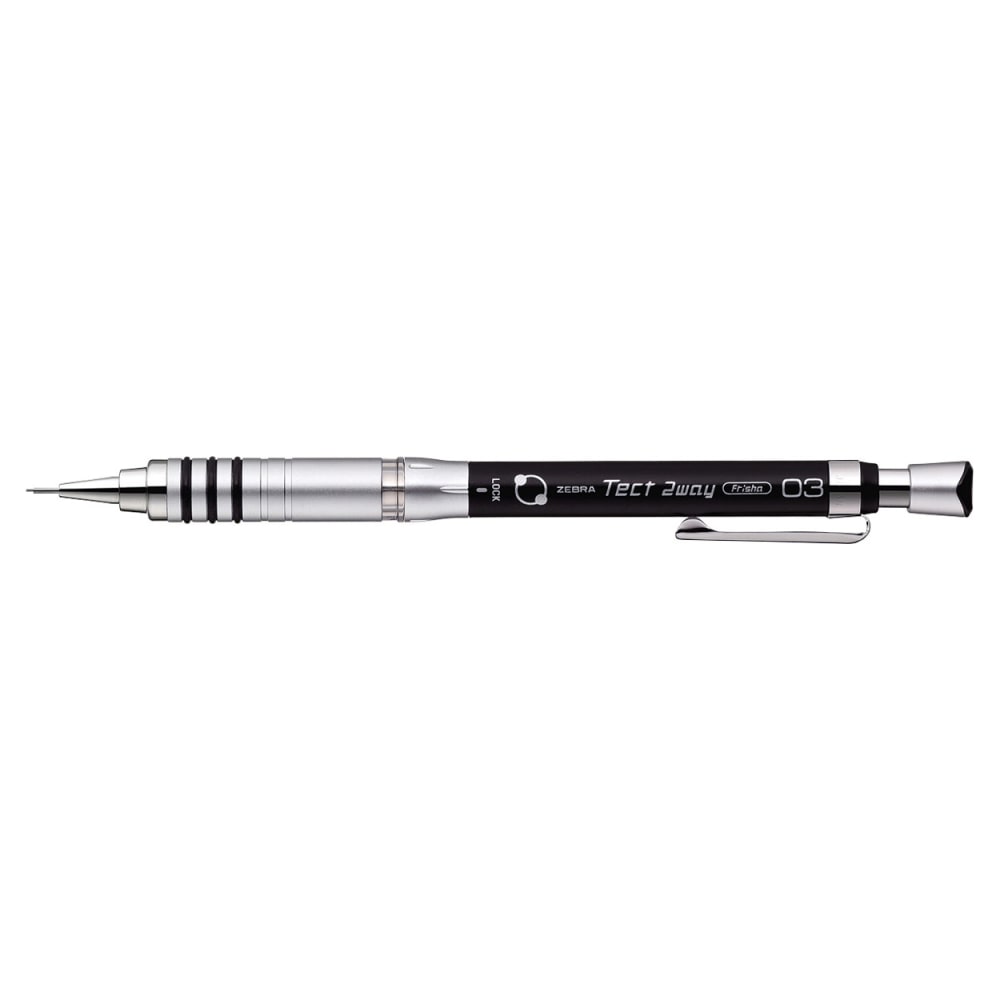Zebra Tect 2 Way Mechanical Pencil Black 0.3
