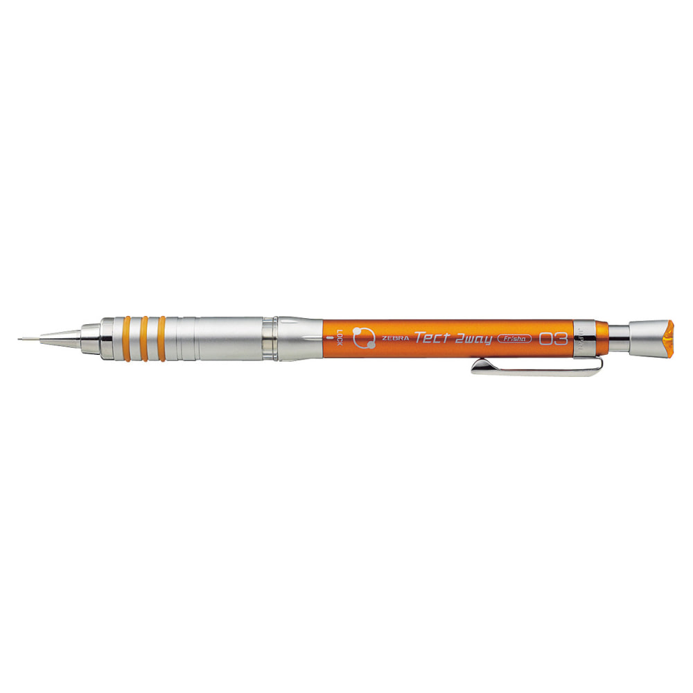 Zebra Tect 2 Way Mechanical Pencil Orange 0.3