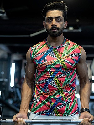 Men's Gym Tanktop Sleeveless Sports Vest Red